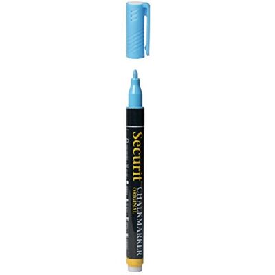 SECURIT SMA100-BU Marqueur à craie liquide original, bleu, petite pointe de 1 mm, multicolore SECURIT SMA100-BU Marqueur à craie liquide original, bleu, petite pointe de 1 mm, multicolore