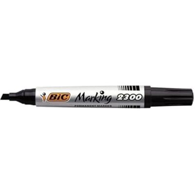 BIC Marking 2300 Noir Permanent Marker Pointe Ciseau BIC Marking 2300 Noir Permanent Marker Pointe Ciseau