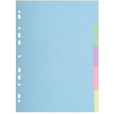 EXACOMPTA Réf. 106E Boîte de 30 séparateurs de cartes pastel Forever 170g/m2 avec 6 onglets neutres taille 17 x 22 cm Couleurs pastel assorties EXACOMPTA Réf. 106E Boîte de 30 séparateurs de cartes pastel Forever 170g/m2 avec 6 onglets neutres taille 17 x 22 cm Couleurs pastel assorties