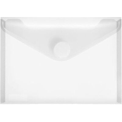 FolderSys Lot de 10 porte-documents A6 horizontaux en polypropylène avec fermeture Velcro incolore mat FolderSys Lot de 10 porte-documents A6 horizontaux en polypropylène avec fermeture Velcro incolore mat