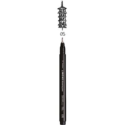Tombow Fineliner MONO drawing pen, largeur de trait 05 (env. 0.45 mm), encre pigmentée, résistante à l'eau et à la lumière, pour les croquis, pour illustrer et dessiner, noir, WS-EFL-H-05 Tombow Fineliner MONO drawing pen, largeur de trait 05 (env. 0.45 mm), encre pigmentée, résistante à l'eau et à la lumière, pour les croquis, pour illustrer et dessiner, noir, WS-EFL-H-05