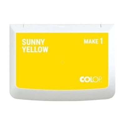 COLOP MAKE 1 tampon encreur, jaune soleil, 50 x 90 mm, pour tampon manuel traditionnel et tampon créatif COLOP MAKE 1 tampon encreur, jaune soleil, 50 x 90 mm, pour tampon manuel traditionnel et tampon créatif