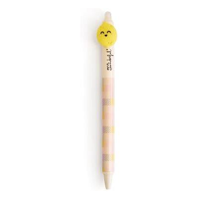 Mr. Wonderful Stylo effaçable Citron Stylo effaçable avec un citron à l'extrémité. Couleur de l'encre : bleu. Mr. Wonderful Stylo effaçable Citron Stylo effaçable avec un citron à l'extrémité. Couleur de l'encre : bleu.