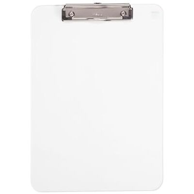 MAUL Porte-bloc A4 transparent pince métal 80 feuilles format portrait facile à consulter, maintien fiable, œillet de suspension, surface rigide pour écrire partout MAUL Porte-bloc A4 transparent pince métal 80 feuilles format portrait facile à consulter, maintien fiable, œillet de suspension, surface rigide pour écrire partout
