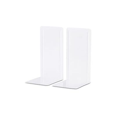 MAUL Serre-livres blanc Acier robuste lot de 2 bureau maintien fiable, finition brillante anti-rayures, rainures renforcées, surface aimantée, format haut 24 cm MAUL Serre-livres blanc Acier robuste lot de 2 bureau maintien fiable, finition brillante anti-rayures, rainures renforcées, surface aimantée, format haut 24 cm