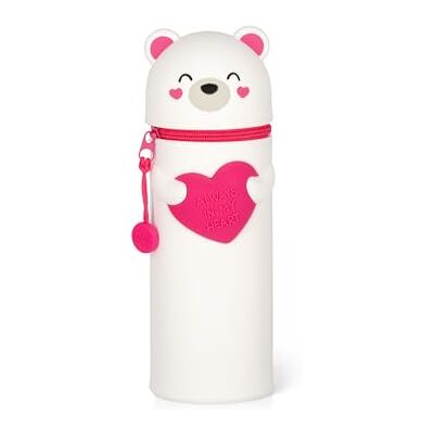 Legami Kawaii Étui École 2 en 1 en Silicone Souple, Porte-stylos de Table, Fermeture à Glissière, Crayons Crayons Stylos, H 18.5 cm, Teddy Bear, TEDDY BEAR Legami Kawaii Étui École 2 en 1 en Silicone Souple, Porte-stylos de Table, Fermeture à Glissière, Crayons Crayons Stylos, H 18.5 cm, Teddy Bear, TEDDY BEAR