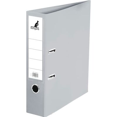 Kangaro Classeur en plastique polypropylène Largeur du dos : 7,5 cm Format A4 Couleur : gris (classeur à anneaux, classeur à fichiers, classeur à lettres) 290 x 75 x 320 mm Kangaro Classeur en plastique polypropylène Largeur du dos : 7,5 cm Format A4 Couleur : gris (classeur à anneaux, classeur à fichiers, classeur à lettres) 290 x 75 x 320 mm