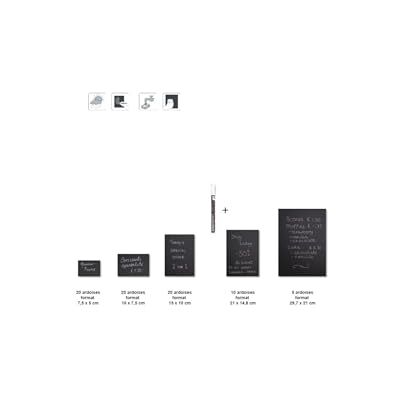 SECURIT Lot de 5 marqueurs à craie liquide et étiquettes A4 lavables SECURIT Lot de 5 marqueurs à craie liquide et étiquettes A4 lavables