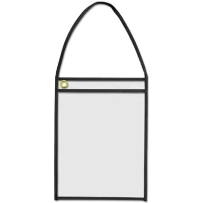 C-LINE Shop Ticket Holders with Straps, Stitched, Black, Both Sides Clear, 9" x 12", Box of 15 (41922) C-LINE Shop Ticket Holders with Straps, Stitched, Black, Both Sides Clear, 9" x 12", Box of 15 (41922)