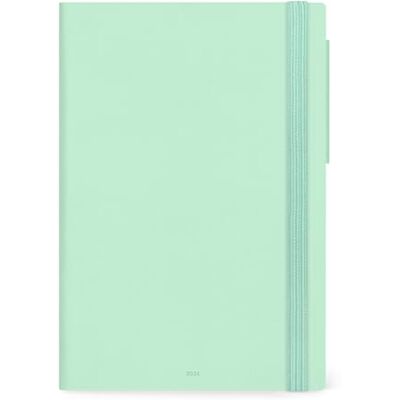 Legami Grand agenda hebdomadaire et journalier 2026, Pastel Mint, 12 mois large, fermeture avec élastique, journal de janvier 2026 à décembre 2026, en papier FSC certifié, 17 x 24 cm Legami Grand agenda hebdomadaire et journalier 2026, Pastel Mint, 12 mois large, fermeture avec élastique, journal de janvier 2026 à décembre 2026, en papier FSC certifié, 17 x 24 cm