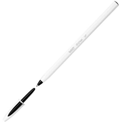 BIC Cristal Up Stylos-Bille Pointe Moyenne (1,2 mm) Noir, Boîte de 20 BIC Cristal Up Stylos-Bille Pointe Moyenne (1,2 mm) Noir, Boîte de 20
