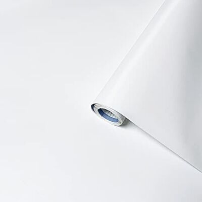 Venilia Film adhésif blanc mat - 45cm x 3m - Revêtement mural décoratif Venilia Film adhésif blanc mat - 45cm x 3m - Revêtement mural décoratif