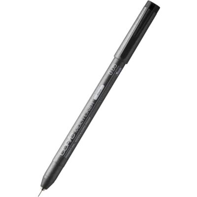 Copic Multiliner 0,05 mm, Black, Feutre Fin à Pointe Fine et Encre à pigments résistante à l'eau Copic Multiliner 0,05 mm, Black, Feutre Fin à Pointe Fine et Encre à pigments résistante à l'eau