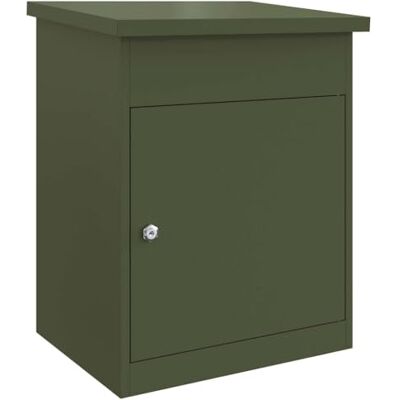 vidaXL Boîte de dépôt de colis Vert olive 47,5 x 38 x 59 cm Acier, Boîte aux lettres sécurisée, matériaux étanches, style contemporain, déco jardin, solution stockage colis vidaXL Boîte de dépôt de colis Vert olive 47,5 x 38 x 59 cm Acier, Boîte aux lettres sécurisée, matériaux étanches, style contemporain, déco jardin, solution stockage colis