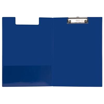 Idena Porte-bloc 11376 pour format A4, portrait, clip avec revêtement en PVC bleu, avec couvercle Idena Porte-bloc 11376 pour format A4, portrait, clip avec revêtement en PVC bleu, avec couvercle
