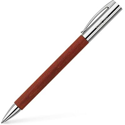 Faber-Castell Stylo à bille Ambition Poirier, recharge B Corps en bois de poirier avec mine noire grand format indélébile Faber-Castell Stylo à bille Ambition Poirier, recharge B Corps en bois de poirier avec mine noire grand format indélébile