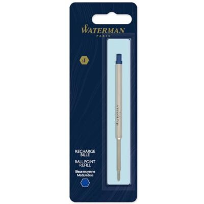 WATERMAN recharge d’encre pour stylo bille pointe moyenne encre bleue 1 recharge WATERMAN recharge d’encre pour stylo bille pointe moyenne encre bleue 1 recharge