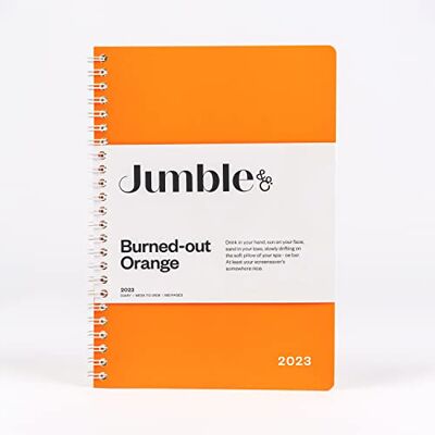 Collins Jumble & Co Convo Agenda semainier 2023 à spirale Orange brûlé Format A5 Collins Jumble & Co Convo Agenda semainier 2023 à spirale Orange brûlé Format A5