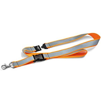 Durable 869209 Lacet Textile Réfléchissant avec Mousqueton et Sécurité Anti-Étranglement, 1 Pièce, Orange Durable 869209 Lacet Textile Réfléchissant avec Mousqueton et Sécurité Anti-Étranglement, 1 Pièce, Orange