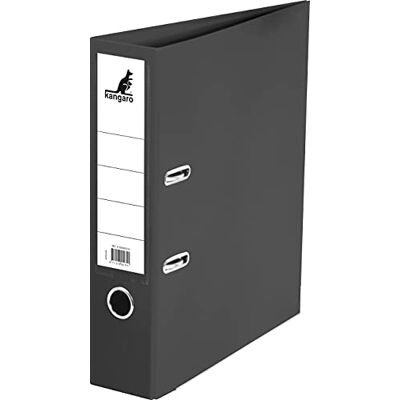 Kangaro Classeur en plastique PP Dos de 7,5 cm Format A4 Couleur : noir K-3000K314-7,5 x 28,5 x 31,5 cm Kangaro Classeur en plastique PP Dos de 7,5 cm Format A4 Couleur : noir K-3000K314-7,5 x 28,5 x 31,5 cm