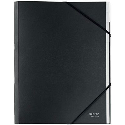 Leitz Intercalaire A4 avec 12 compartiments et fermeture à élastique 100% recyclable, respectueux de l'environnement, gamme recyclage, noir 39150095 Leitz Intercalaire A4 avec 12 compartiments et fermeture à élastique 100% recyclable, respectueux de l'environnement, gamme recyclage, noir 39150095