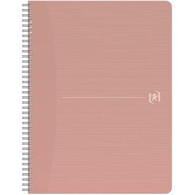 Oxford Cahier A4 à spirales 180 pages quadrillées My Rec'Up en gobelets carton recyclé, rose Oxford Cahier A4 à spirales 180 pages quadrillées My Rec'Up en gobelets carton recyclé, rose