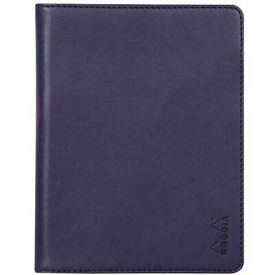 Rhodia 213005C Livret Porte-Bloc et Porte-Documents N°13 Bleu Nuit pour Bloc-Notes ou Carnets de Format A6 (10,5x14,8 cm) Simili Cuir Italien Premium Rhodia 213005C Livret Porte-Bloc et Porte-Documents N°13 Bleu Nuit pour Bloc-Notes ou Carnets de Format A6 (10,5x14,8 cm) Simili Cuir Italien Premium