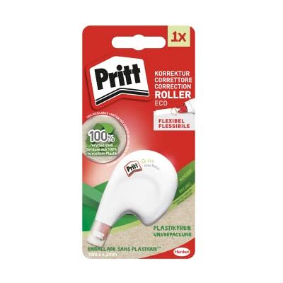 Pritt Rouleau correcteur ECO Flex Sideway Design ergonomique pour application latérale Largeur : 4,2 mm Longueur : 10 m Pointe flexible 9H PRKEB Pritt Rouleau correcteur ECO Flex Sideway Design ergonomique pour application latérale Largeur : 4,2 mm Longueur : 10 m Pointe flexible 9H PRKEB