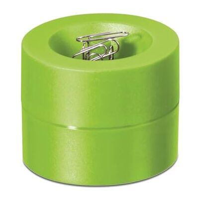 MAUL Boîte à trombones pro vert clair magnétique incassable accès rapide par le haut, aimant central pratique, format rond gain de place, tenue stable sur bureau, attaches incluses MAUL Boîte à trombones pro vert clair magnétique incassable accès rapide par le haut, aimant central pratique, format rond gain de place, tenue stable sur bureau, attaches incluses