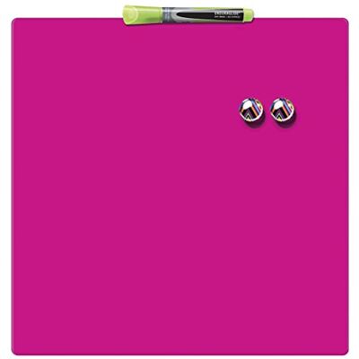 Nobo Rexel Mini Tableau Magnétique Coloré Sans Cadre, Format Carré, Effaçable à Sec, Fixations Murales, Maison/Bureau, 360 x 360 mm, Rose, 1903803 Nobo Rexel Mini Tableau Magnétique Coloré Sans Cadre, Format Carré, Effaçable à Sec, Fixations Murales, Maison/Bureau, 360 x 360 mm, Rose, 1903803
