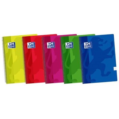 Oxford 941611 Cahier folio 80 feuilles quadrillées 4 x 4 couleurs assorties Oxford 941611 Cahier folio 80 feuilles quadrillées 4 x 4 couleurs assorties