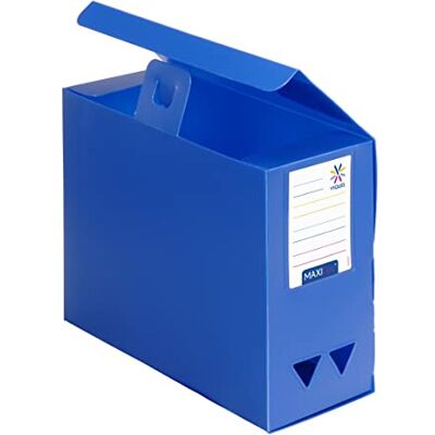 Viquel Maxi Doc Boîte De Classement Boite de rangement Boite archive en plastique polypropylène Boite grande capacité dos 120 mm Bleu Viquel Maxi Doc Boîte De Classement Boite de rangement Boite archive en plastique polypropylène Boite grande capacité dos 120 mm Bleu
