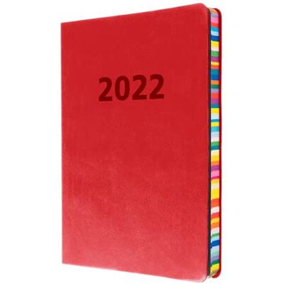 Collins Edge Rainbow Agenda semainier 2022 Rouge Format A5 Collins Edge Rainbow Agenda semainier 2022 Rouge Format A5