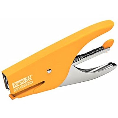 Rapid 10538743 Pince à agrafeuse S51Soft Grip en métal Jaune 12 feuilles Rapid 10538743 Pince à agrafeuse S51Soft Grip en métal Jaune 12 feuilles