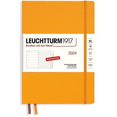 LEUCHTTURM1917 367757 Composition Agenda semainier et carnet de notes 2024 avec carnet d'adresses et anniversaires de mariage Rising Sun Allemand 12 mois LEUCHTTURM1917 367757 Composition Agenda semainier et carnet de notes 2024 avec carnet d'adresses et anniversaires de mariage Rising Sun Allemand 12 mois