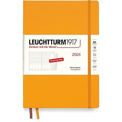 LEUCHTTURM1917 367851 Composition (B5) Agenda semainier 2024 avec carnet d'adresses et anniversaires de mariage Rising Sun Allemand 12 mois LEUCHTTURM1917 367851 Composition (B5) Agenda semainier 2024 avec carnet d'adresses et anniversaires de mariage Rising Sun Allemand 12 mois