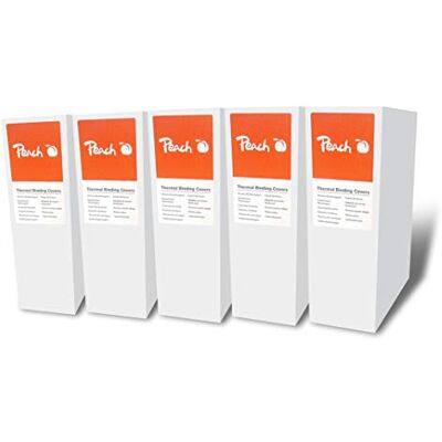 Peach PBT406-03P Lot de 500 chemises à reliure thermique Blanc A4 30 feuilles 80 g/m² Peach PBT406-03P Lot de 500 chemises à reliure thermique Blanc A4 30 feuilles 80 g/m²