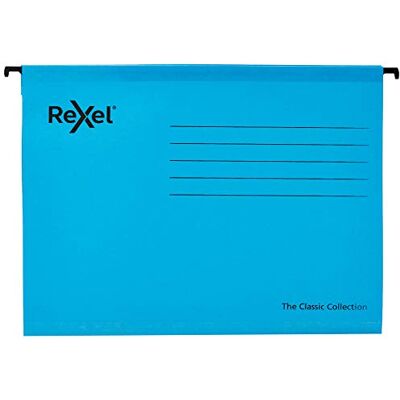 Rexel 2115587 A4 Classic rinforzata sospensione, colore: Blu, 25 Pezzi Rexel 2115587 A4 Classic rinforzata sospensione, colore: Blu, 25 Pezzi
