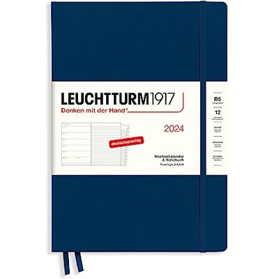 LEUCHTTURM1917 367753 Composition B5 Agenda semainier et carnet 2024 avec carnet d'adresses et anniversaires Bleu marine 12 mois LEUCHTTURM1917 367753 Composition B5 Agenda semainier et carnet 2024 avec carnet d'adresses et anniversaires Bleu marine 12 mois