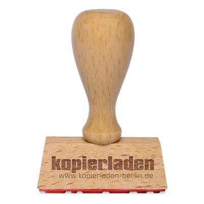 Kopierladen Karnath GmbH Tampon en bois à une ligne 40 x 10 mm avec texte personnalisable En option avec encreur et encre Nominatif, mots, entreprise Kopierladen Karnath GmbH Tampon en bois à une ligne 40 x 10 mm avec texte personnalisable En option avec encreur et encre Nominatif, mots, entreprise