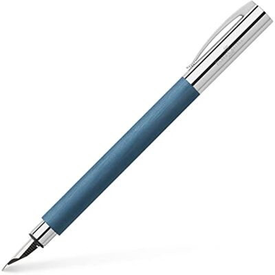 Faber-Castell 147140 Stylo Ambition résine précieuse, bleu, largeur de plume M, 1 stylo plume avec emballage cadeau Faber-Castell 147140 Stylo Ambition résine précieuse, bleu, largeur de plume M, 1 stylo plume avec emballage cadeau