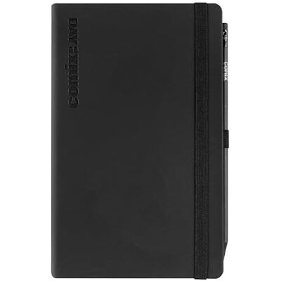 COMIX Large Agenda 2026, 12 mois, journalier, avec boucle élastique porte-crayon ou stylo, fermeture avec élastique et signet, crayon inclus, 13 x 21 h noir COMIX Large Agenda 2026, 12 mois, journalier, avec boucle élastique porte-crayon ou stylo, fermeture avec élastique et signet, crayon inclus, 13 x 21 h noir