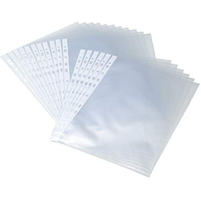 Bantex Budget 400105682 Lot de 100 pochettes perforées transparentes A4 Bantex Budget 400105682 Lot de 100 pochettes perforées transparentes A4
