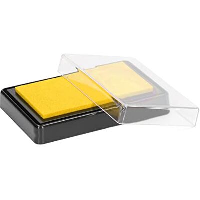 LBEC Tampon tampon pour bébé Facile à utiliser Encre jaune LBEC Tampon tampon pour bébé Facile à utiliser Encre jaune