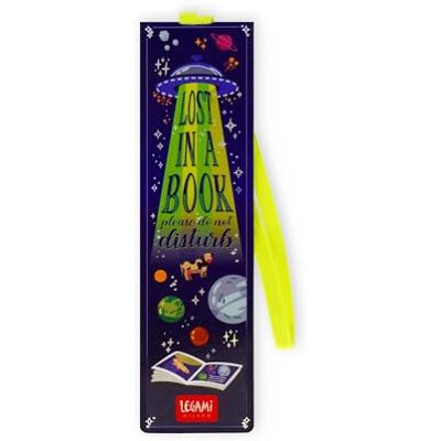 Legami Marque-page avec élastique, en papier certifié FSC, thème Space, tient le Sengo et le livre fermé, 4,7 x 17,5 cm Legami Marque-page avec élastique, en papier certifié FSC, thème Space, tient le Sengo et le livre fermé, 4,7 x 17,5 cm