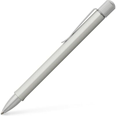 Faber-Castell 140594 Hexo Stylo à bille, argent mat, 1 pièce Tige hexagonale avec zone de préhension ergonomique et mine indélébile Faber-Castell 140594 Hexo Stylo à bille, argent mat, 1 pièce Tige hexagonale avec zone de préhension ergonomique et mine indélébile