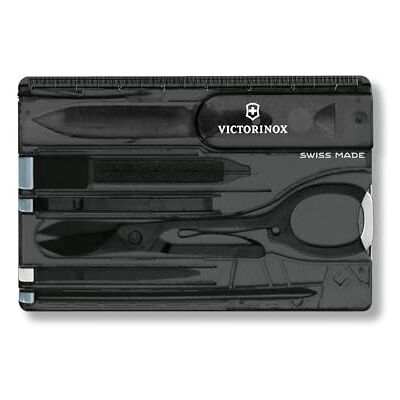 Victorinox Taschenmesser Swiss Card Classic (10 Funktionen, Schere, Stecknadel, Kugelschreiber) schwarz transparent Victorinox Taschenmesser Swiss Card Classic (10 Funktionen, Schere, Stecknadel, Kugelschreiber) schwarz transparent