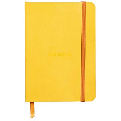 Rhodia 117316C Carnet Souple Jonquille A6 10,5 x 14,8 cm Ligné 144 pages Papier Clairefontaine Ivoire 90 g/m² Marque-Page, Fermeture Élastique Couverture Simili Cuir Rhodia 117316C Carnet Souple Jonquille A6 10,5 x 14,8 cm Ligné 144 pages Papier Clairefontaine Ivoire 90 g/m² Marque-Page, Fermeture Élastique Couverture Simili Cuir