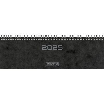 BRUNNEN Agenda horizontal, modèle 777 (2025), 2 pages = 1 semaine, 326 × 102 mm, 112 pages, couverture en carton, noir BRUNNEN Agenda horizontal, modèle 777 (2025), 2 pages = 1 semaine, 326 × 102 mm, 112 pages, couverture en carton, noir
