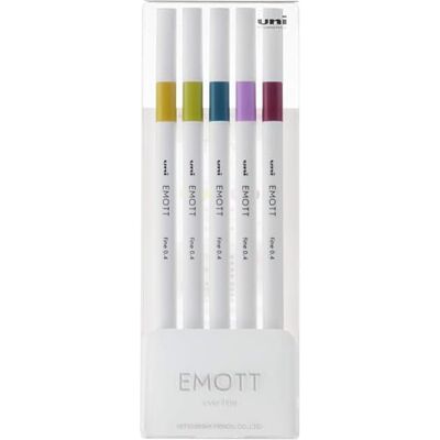 三菱鉛筆 UNI Emott Lot de 5 pièces Chaudes 8 UUEMOTT58 UX248351000 三菱鉛筆 UNI Emott Lot de 5 pièces Chaudes 8 UUEMOTT58 UX248351000